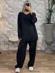 Oversized Strassed Set/Black