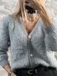 Mohair Tinsel Cardigan/Grey