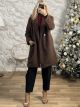Long Fluffy Coat/Chocolat