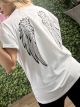Wings & Diamond T-shirt/White-Black