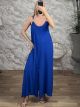ChainsStraps Wide Jumpsuit-92925/Royal Blue