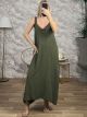 Plus Size Lingerie Maxi Dress/Khaki