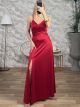 Maxi Elastic Dress Open/Red