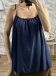 WoodenBeads Viscose Top/Navy Blue