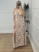 Maxi Cups Dress-Paisley/White
