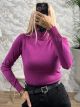 Viscose TurtleNeck Top-3080/Magenta
