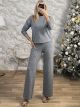 Knitted Strass Set-9187/Grey