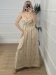 Maxi Cotton Embroidered Dress/Beige