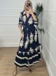 Maxi Pattern-Semizie-3/Navy Blue