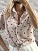 Viscose Polka Dot Shirt/Beige