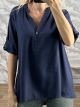 Tencel Top-Shirt-26341/Navy Blue