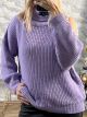 Openshoulder Pearls Sweater/Lilac