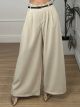 Wide Double Belt Pants/Beige