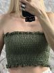 Wasp Nest Strapless Top-NEW/Khaki