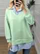 Shirt Cotton Sweatshirt/Mint