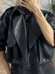 Faux Leather Jacket/Black