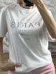 Embroidered Paris Cotton T-shirt-67121/White-Silver