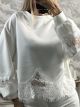 Lace Sweatshirt/White