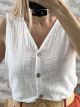 Vest Cotton Top/White
