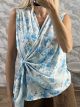 Muslin Floral Top-0771/Ciel