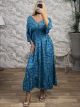 Silk ShortSleeves Maxi Dress-2660/N3