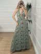 Maxi Silk Hoop Dress/Chocolat