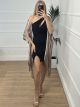 Fringe Metallic Kimono/Taupe