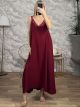 Plus Size Lingerie Maxi Dress/Burgundy