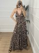 Silk Maxi Dress Animal-054/Giraffe