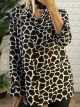 Muslin Shirt-Plus Size/Giraffe White