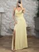 Maxi Elastic Dress Open/Yellow
