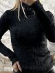 Mohair High Neck Top-9573/Black