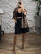 Animal Short Kimono/Dark Leopard