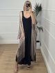 Net Maxi Kimono/Steel
