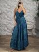 Silk Ruffled Maxi Dress-921/N6