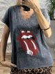 Stamp Ve T-shirt-0800/Rolling Stones