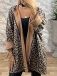 Suede Oversized Cardigan/Leopard
