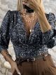 Elastic Bodysuit-Leopard/Grey