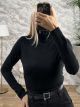 Viscose TurtleNeck Top-3080/Black