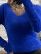 Mohair Ve Top-9571/Royal Blue