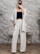 Polka Dot Kimono Set-2789/White