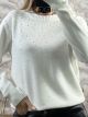 Strass RN Sweater-8049/White