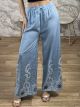 Wide Cotton Pants-2605/Ciel
