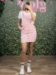 Viscose Overalls Μini Dress/Pink
