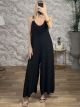 GoldPins Straps Jumpsuit-8939/Black