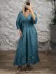 Silk ShortSleeves Maxi Dress-2660/N2