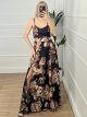 Backless Bow Dress Multi Print/N6