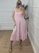 Cotton Ruffle Light Dress/Pink