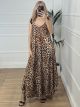 Silk Leopard Oversized Dress-1090/Ecai