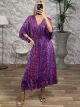 Silk Lahuri Sleeves Maxi Dress-1018-NEW/N1